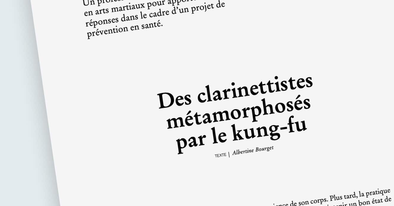 Des clarinettistes métamorphosés par le kung-fu
