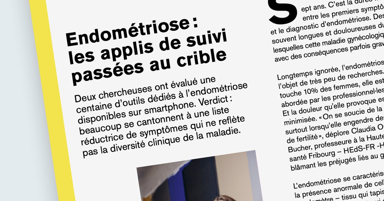 Endométriose : les applis de suivi passées au crible